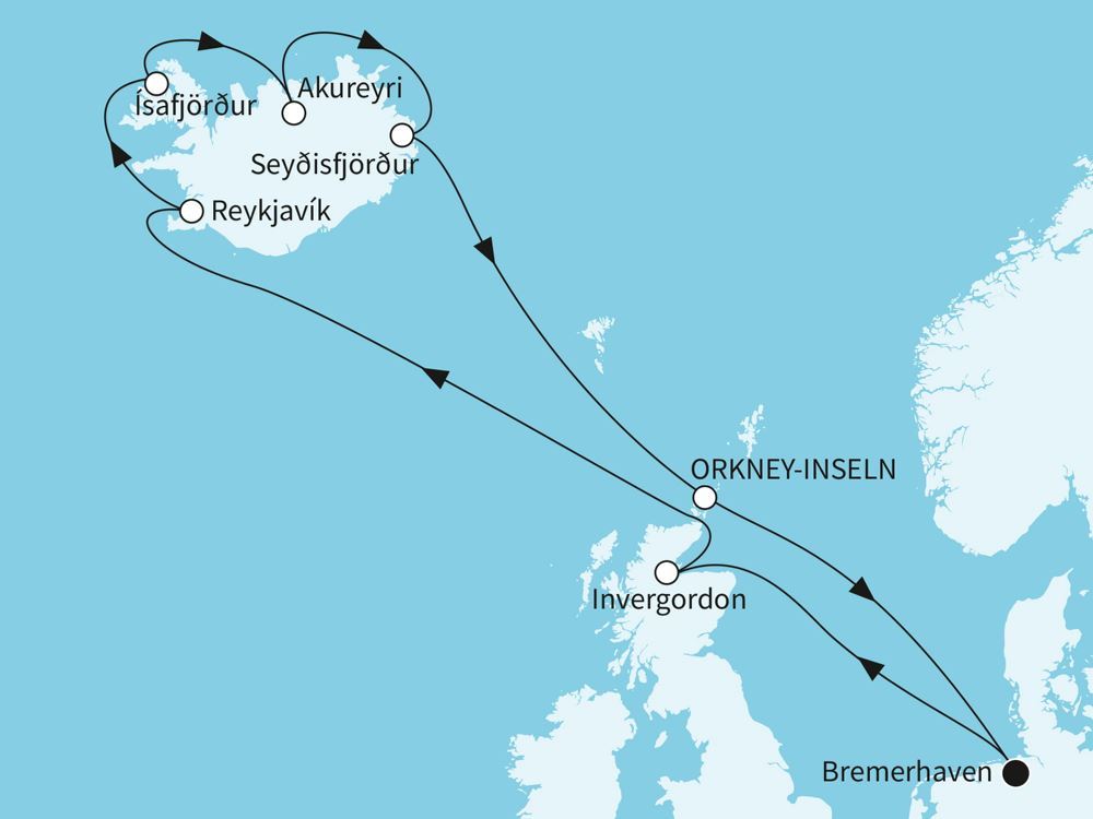  Mein Schiff Kreuzfahrten Island mit Schottland 