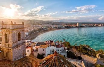 Bild zeigt den Blick auf Valencia von oben