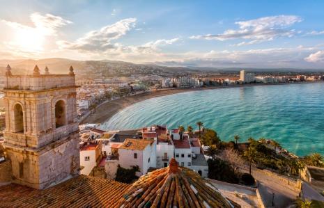Bild zeigt den Blick auf Valencia von oben