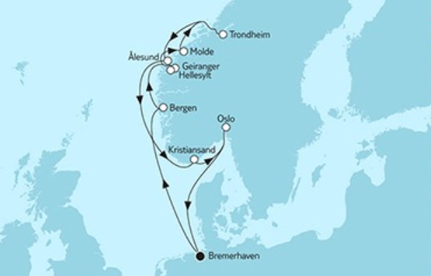 Südnorwegen Mit Trondheim Mit Mein Schiff