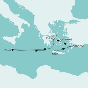 Mein Schiff Kreuzfahrt Mittelmeer Griechenland Ab Malta