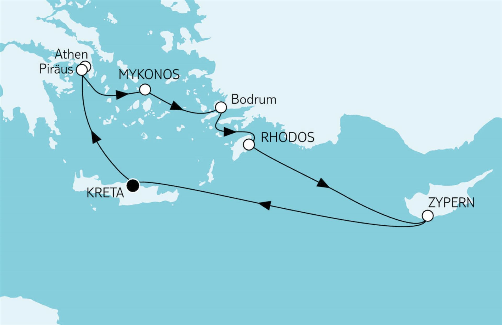Mittelmeer Mit Zypern Mit Mein Schiff