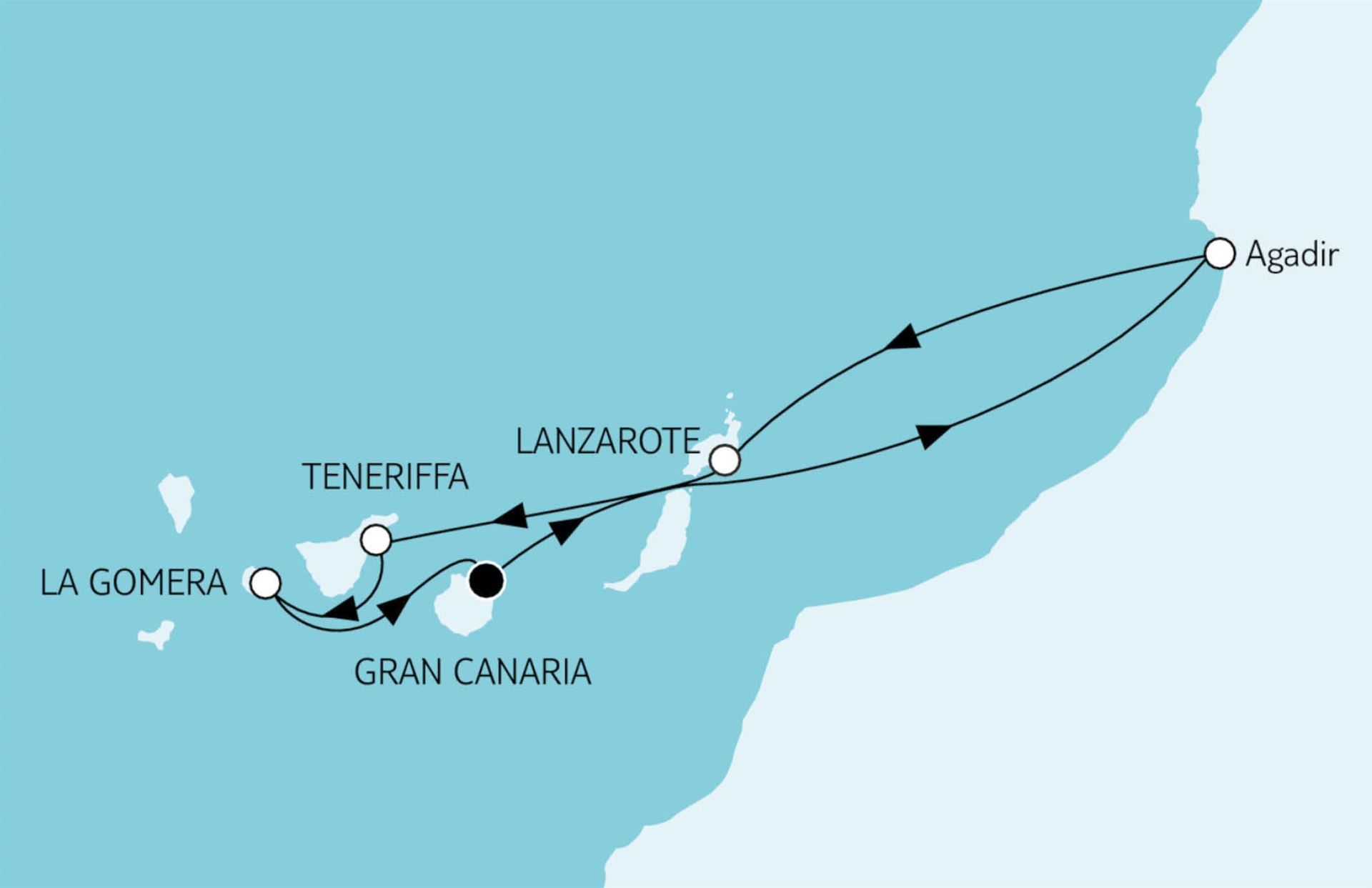 Kanaren Mit Marokko Bzw Lanzarote Mit Mein Schiff