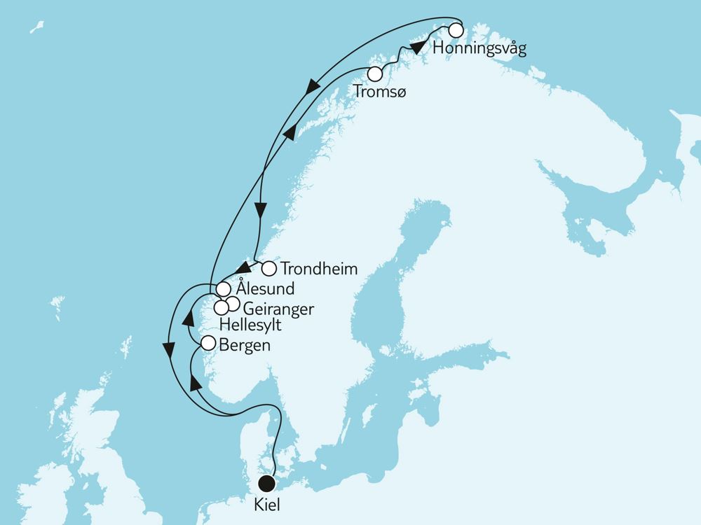 Mein Schiff Kreuzfahrt Norwegen mit Nordkap Bildidee 