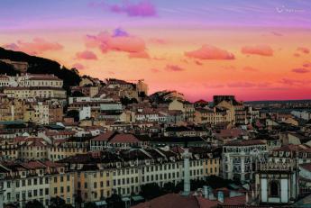 Sonnenuntergang über Lissabon